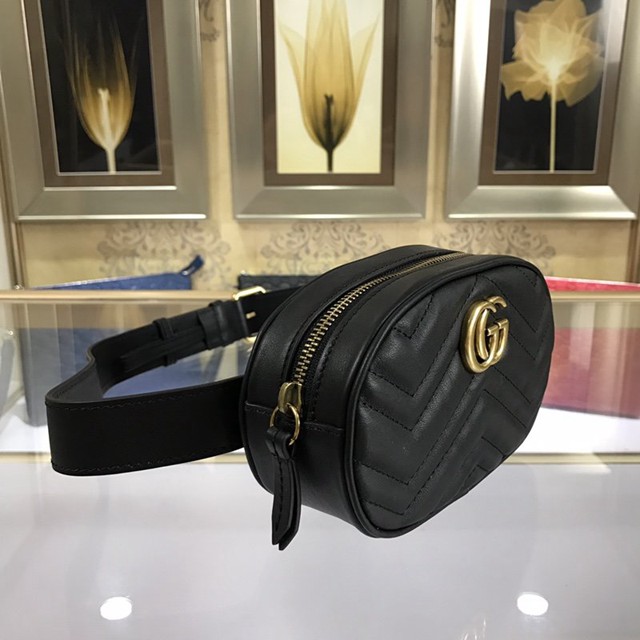 Gucci腰包 476434 GUCCI古馳GG Marmont系列 DSVRT 女士腰包  gqy2563